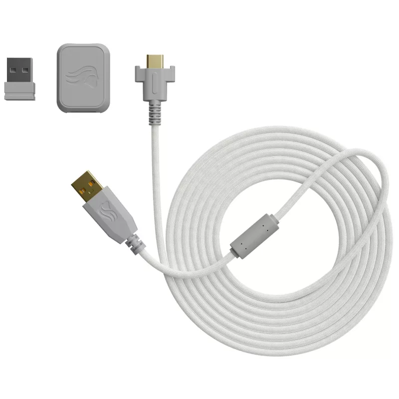 Glorious Gaming Glorious Model O Wireless 2 - Matowa biel, Praworęczna, Laser, RF Wireless + USB Type-C, 26000 DPI, 1 ms, Biały