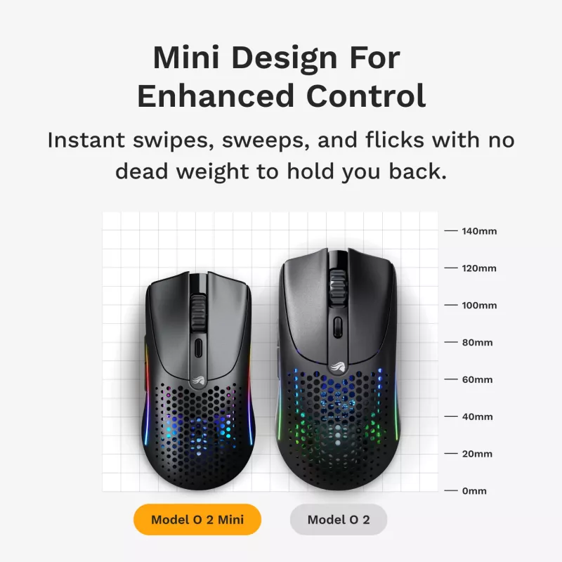 Glorious Gaming Model O 2 Mini Wireless - Czarny matowy