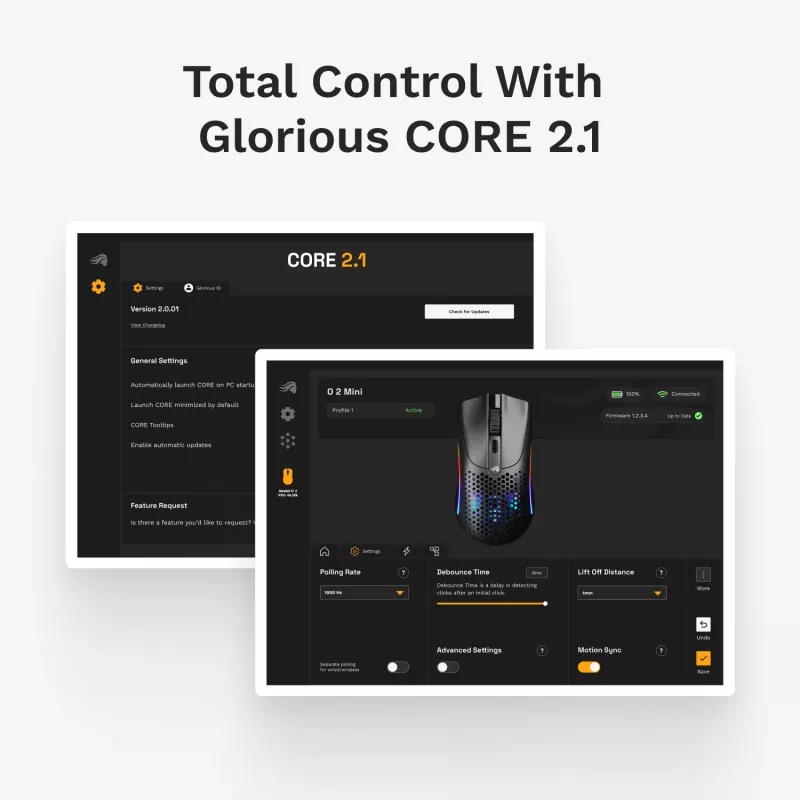 Glorious Gaming Model O 2 Mini Wireless - Czarny matowy