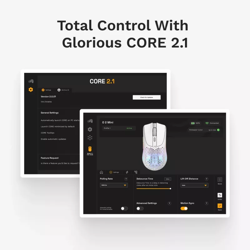 Glorious Gaming Glorious Model O 2 Mini Wireless - Matowy Biały