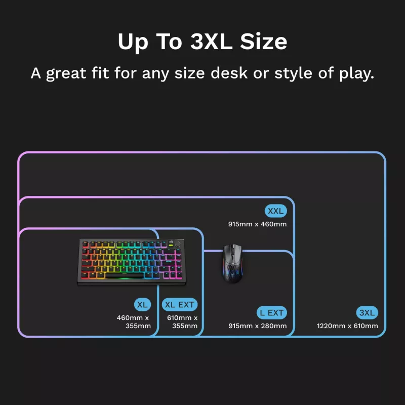 Glorious Gaming GLORIOUS mysz PAD 2 GLED - XL EXTENDED - CZARNY