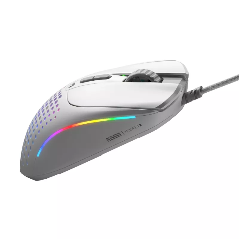 Glorious Gaming Glorious Model IV2 Wired - biała, dla praworęcznych, optyczna, USB Typ-A, 26000 DPI, biały