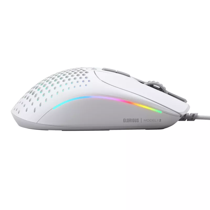 Glorious Gaming Glorious Model IV2 Wired - biała, dla praworęcznych, optyczna, USB Typ-A, 26000 DPI, biały