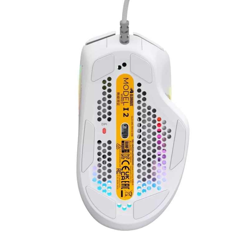 Glorious Gaming Glorious Model IV2 Wired - biała, dla praworęcznych, optyczna, USB Typ-A, 26000 DPI, biały