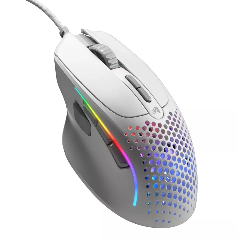 Glorious Gaming Glorious Model IV2 Wired - biała, dla praworęcznych, optyczna, USB Typ-A, 26000 DPI, biały