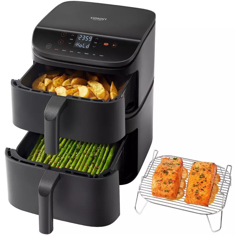 Cosori Turbo Tower Double 10.8 L Wolnostojąca 2630 W Frytkownica powietrzna Czarny