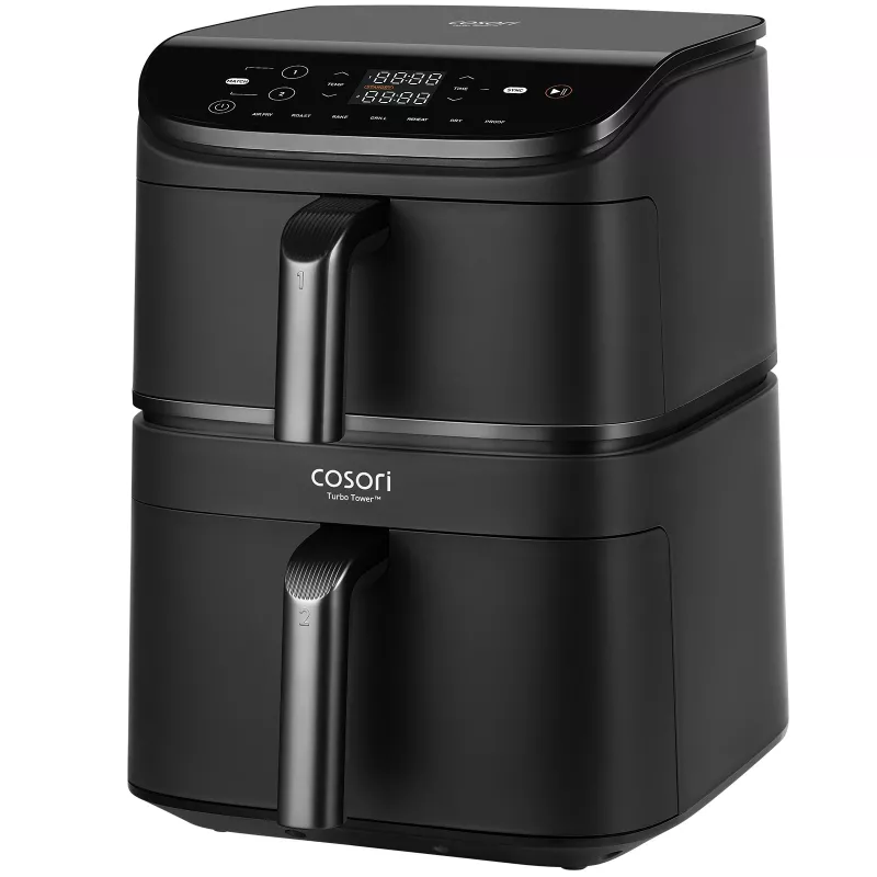 Cosori Turbo Tower Double 10.8 L Wolnostojąca 2630 W Frytkownica powietrzna Czarny