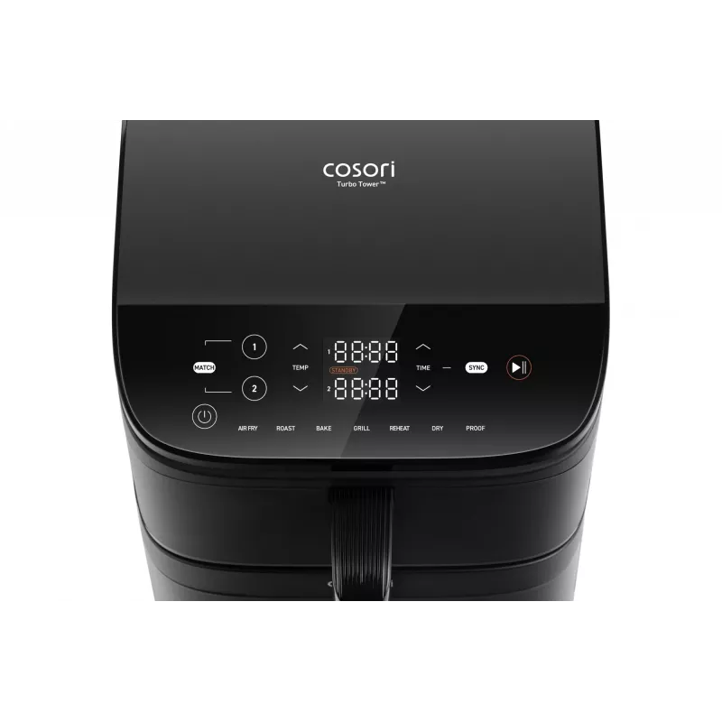 Cosori Turbo Tower Double 10.8 L Wolnostojąca 2630 W Frytkownica powietrzna Czarny