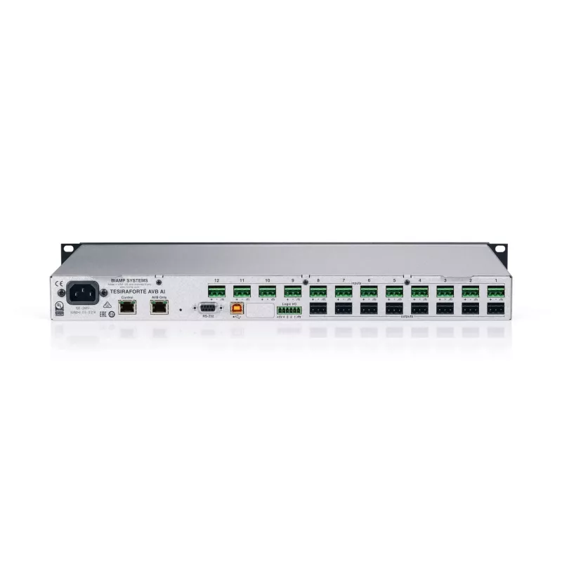 Biamp Tesira FORTÉ AVB AI, 8000 Ω, 207 Ω, czarny, metaliczny, 1U, OLED, 20 - 20000 Hz