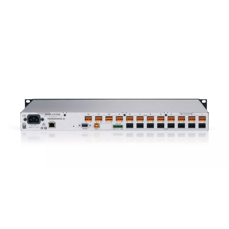 Biamp Tesira FORTÉ CI, 8000 Ω, 207 Ω, Czarny, Metaliczny, 1U, OLED, 20 - 20000 Hz