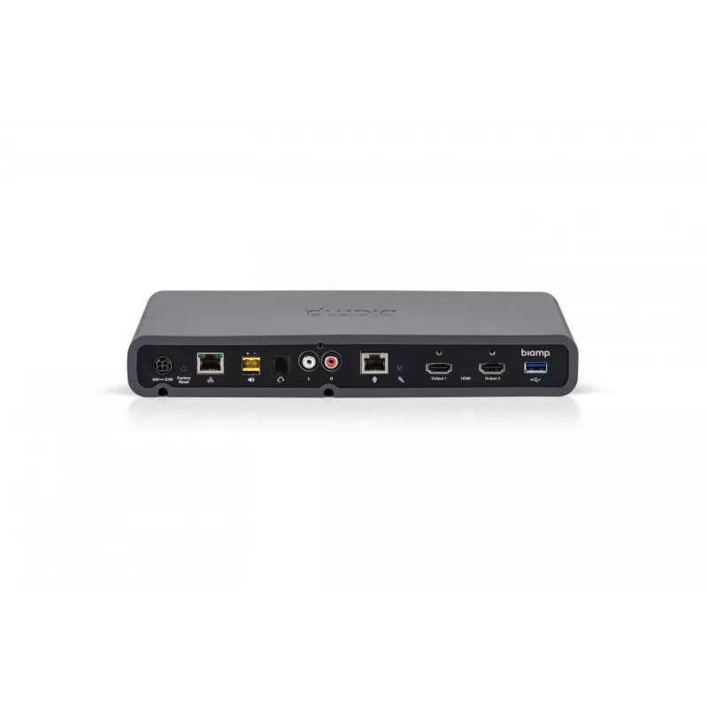 Biamp Devio SCR-25T, 3840 x 2160 pikseli, 640 x 480 720 x 480 1280 x 720 720 x 576 1920 x 1080 3840 x 2160, 100 Ω, czarny, 20 - 20000 Hz, 0,05%
