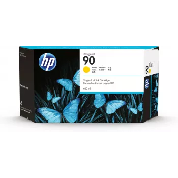HP 90 400 ml żółty wkład atramentowy DesignJet, seria HP DesignJet 4000/4500, termiczny druk atramentowy, żółty, 203,2 mm, 63,5 mm, 120,7 mm