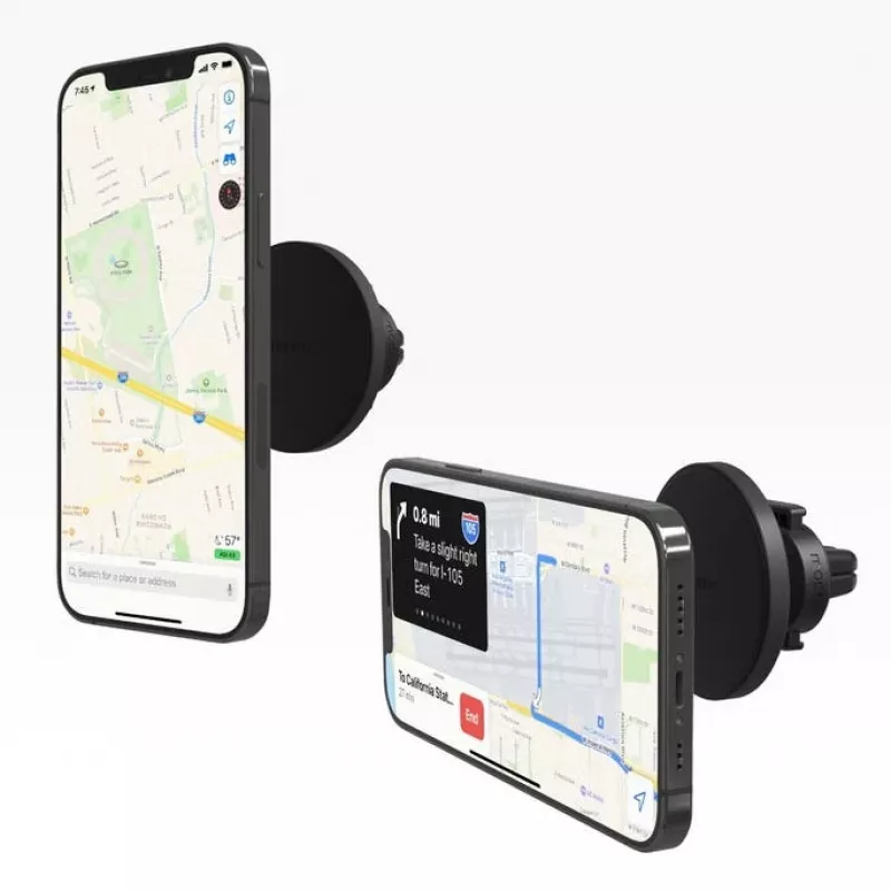 mophie Snap Vent Mount- Czarny (bez ładowania bezprzewodowego), Telefon komórkowy/Smartfon, Samochód, Czarny