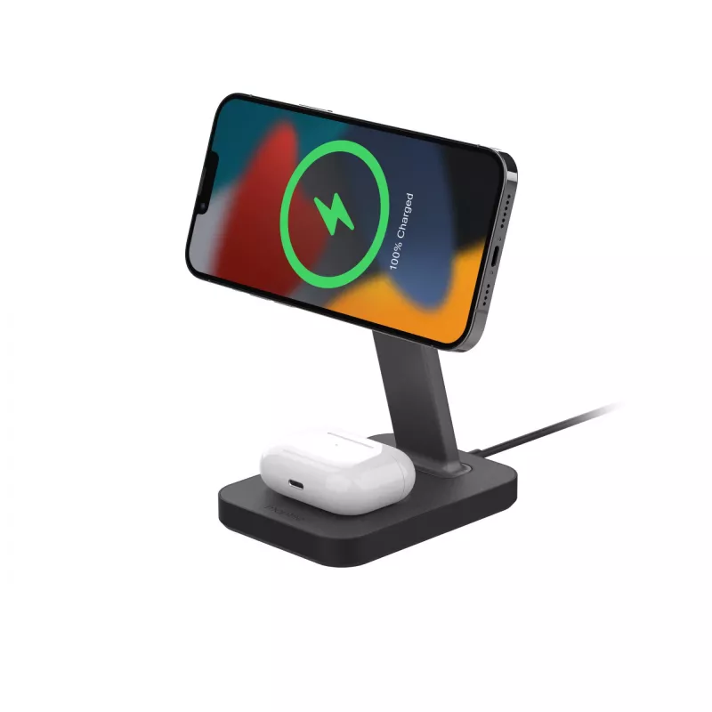 mophie UNV WRLS-snap+ stand & pad-Czarny-ROC-EU, Wewnętrzna, Zasilanie sieciowe, Ładowanie bezprzewodowe, Czarny