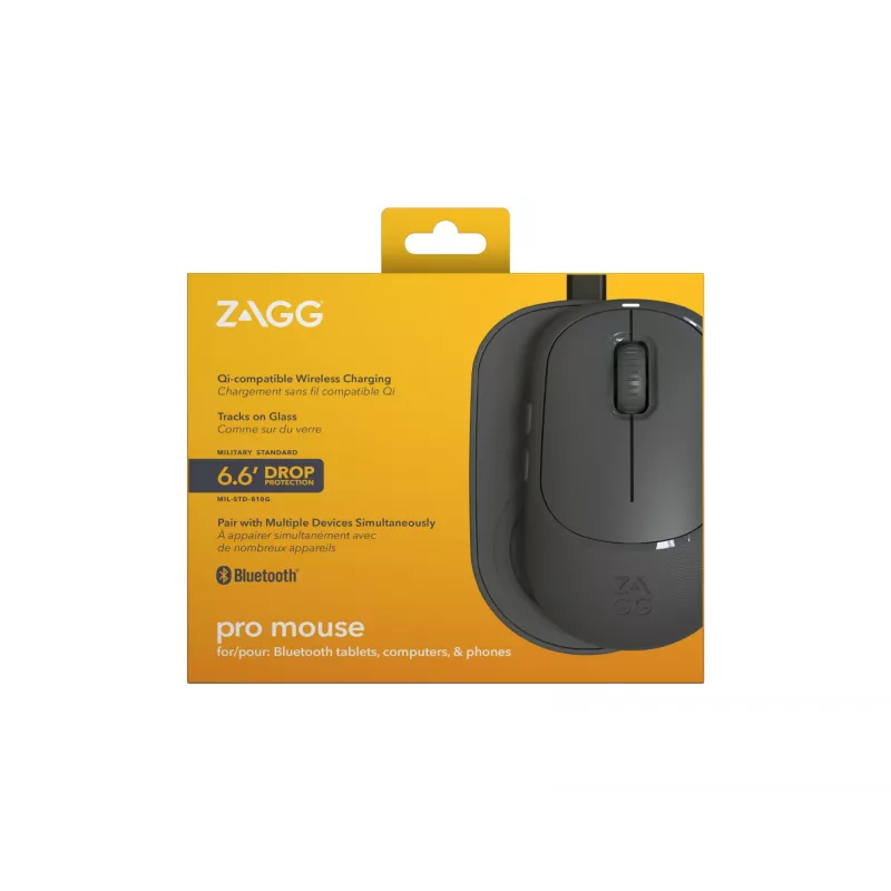 ZAGG Accessories-Promysz- Bezprzewodowa mysz i bezprzewodowa podkładka ładująca-Węgiel drzewny