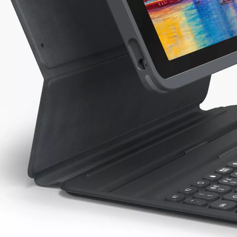 ZAGG Pro Keys do iPad 10.9 cala (A16 i 10. generacji) niemiecki, AZERTY, niemiecki, Apple, iPad 10.9 cala (A16 i 10. generacji), Czarny, Poliwęglan (PC), Guma