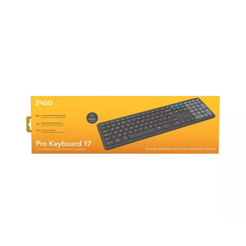 Klawiatura ZAGG Pro 17 uniwersalna Bluetooth QWERTY nordycka czarna