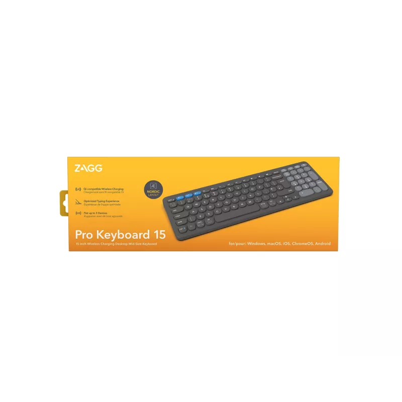 Klawiatura ZAGG Pro 15 uniwersalna Bluetooth QWERTY nordycka czarna