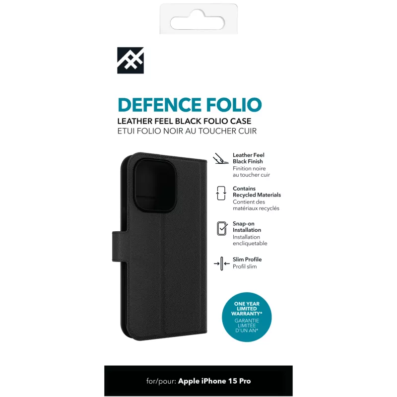 IFROGZ Defence Folio etui na telefon komórkowy 15.5 cm (6.1 cala) Czarny