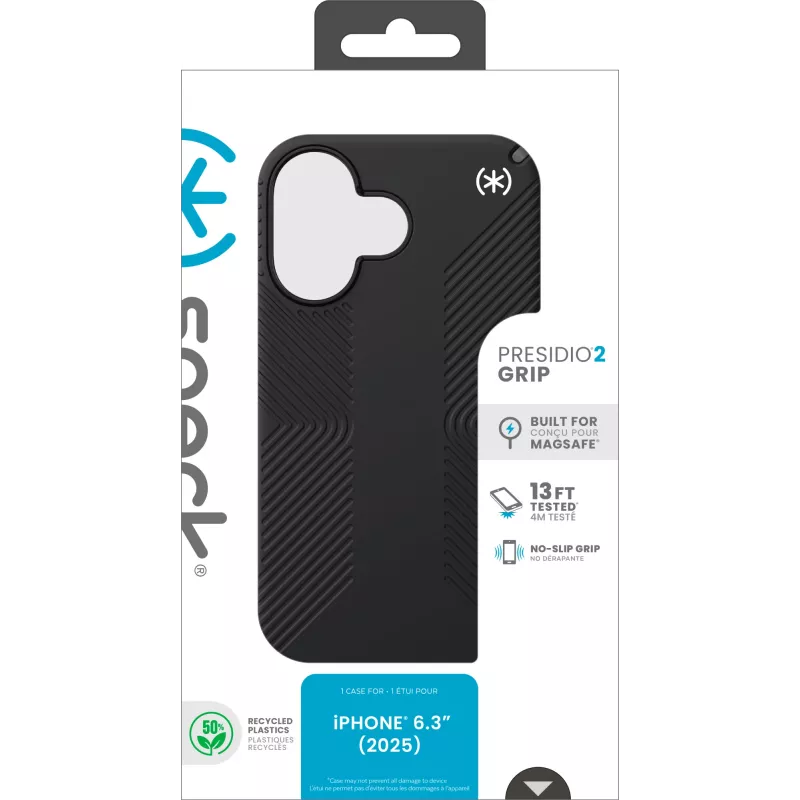 Speck Presidio2 Grip + MS Apple iPhone 17 Czarny - z Microban