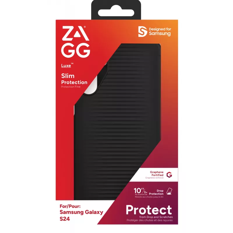 ZAGG Luxe etui Galaxy S24 Czarny, osłona, Samsung, Galaxy S24, 15.8 cm (6.2 cala), Czarny