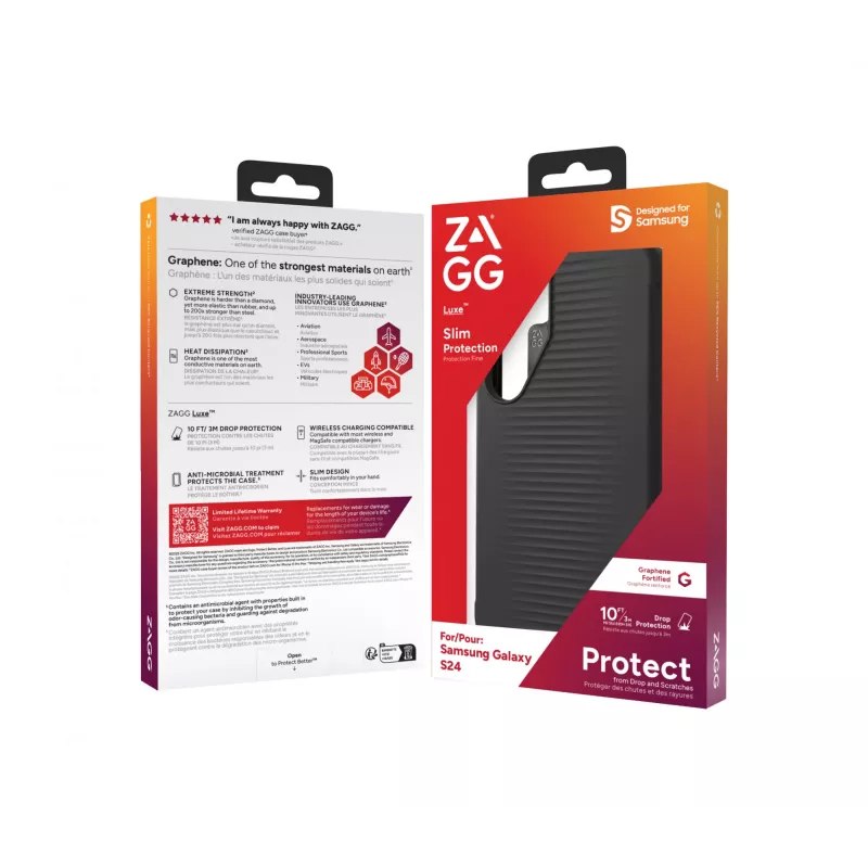 ZAGG Luxe etui Galaxy S24 Czarny, osłona, Samsung, Galaxy S24, 15.8 cm (6.2 cala), Czarny