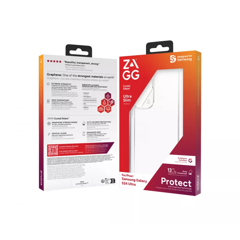 ZAGG Crystal Palace Galaxy S24 Ultra Clear, Okrycie, Samsung, Galaxy S24 Ultra, 17,3 cm (6,8 inch), Przezroczysty