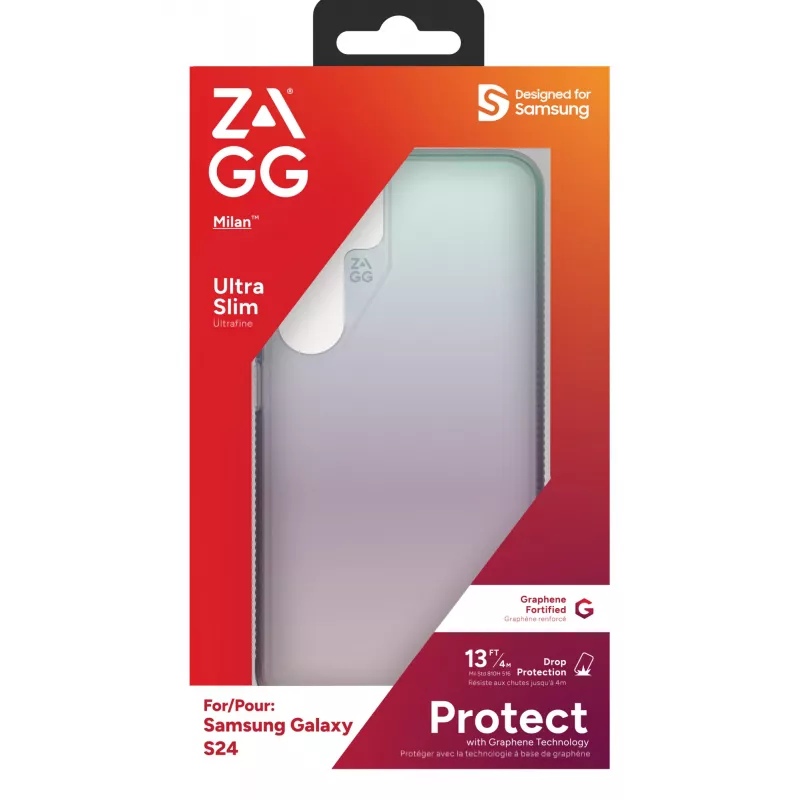 ZAGG Milan Galaxy S24 Iridescent, Cover, Samsung, Galaxy S24, 15.8 cm (6.2 cala), Zielony, Różowy