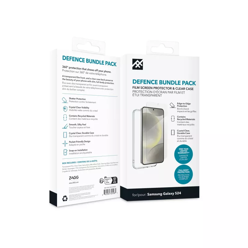 IFROGZ Defence Bundle zestaw etui na telefon 15,8 cm (6,2 inch) Pokrywa Przezroczysty