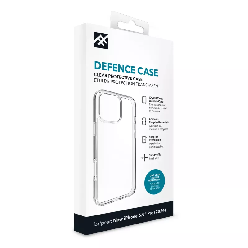 IFROGZ IF Defence Case Apple iPhone 16 Pro Max Clear INTL, Cover, Apple, iPhone 16 Pro Max, 17.5 cm (6.9 inch), Transparent