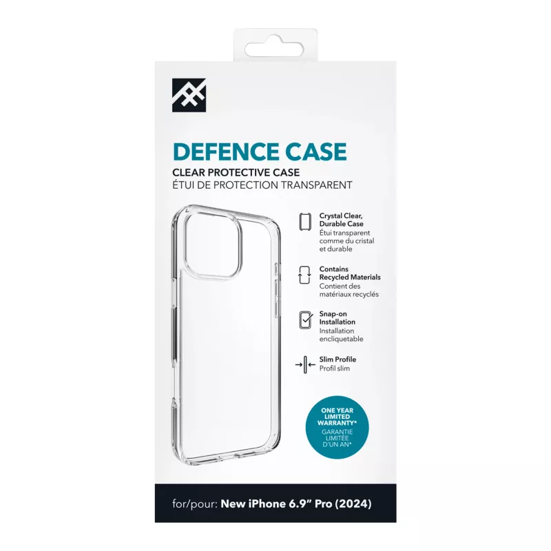 IFROGZ IF Defence Case Apple iPhone 16 Pro Max Clear INTL, Cover, Apple, iPhone 16 Pro Max, 17.5 cm (6.9 inch), Transparent