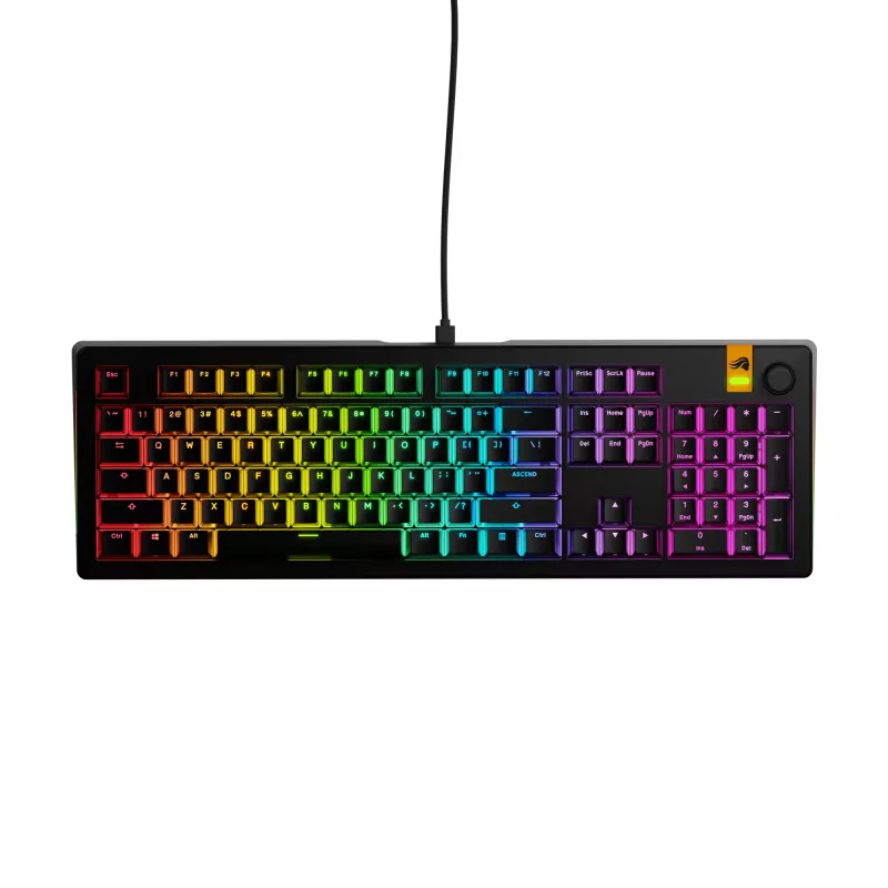 Glorious Gaming GMMK 3 HE 100% Prebuilt Wired Czarny - US, Wired, USB, Mechanical, QWERTY, RGB LED, Czarny
