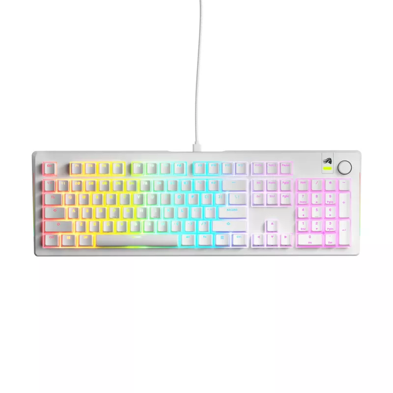 Glorious Gaming GMMK 3 100% Prebuilt Wired biały - US, Wired, USB, Mechanical, QWERTY, RGB LED, biały