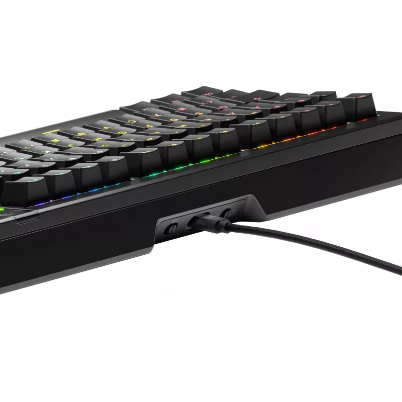 Glorious Gaming GMMK 3 PRO 75% Prebuilt Wired Czarny - FR, Przewodowa, USB, Mechaniczna, AZERTY, RGB LED, Czarna