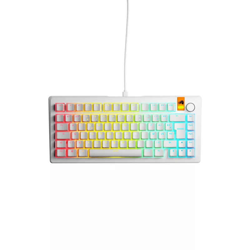 Glorious Gaming GMMK 3 HE 75% Prebuilt Wired biały - FR, przewodowa, USB, mechaniczna, AZERTY, RGB LED, biała