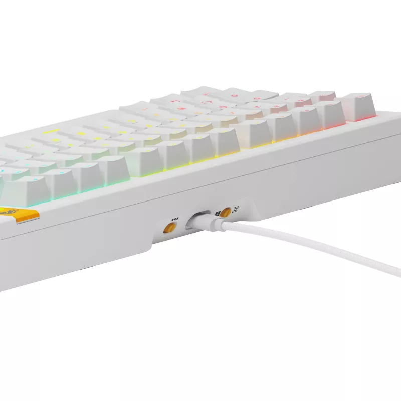 Glorious Gaming GMMK 3 HE 75% Prebuilt Wired biały - FR, przewodowa, USB, mechaniczna, AZERTY, RGB LED, biała