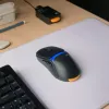 Mysz gamingowa Glorious Gaming Model O3 Wireless - system wymiennych baterii InfinitePlay, polling 8k, przełączniki optyczne o wytrzymałości 130 mln kliknięć, ultra lekka 66 g, sensor optyczny 30 000 DPI, RGB - czarna