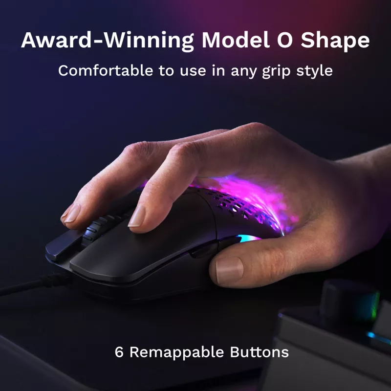 Mysz Glorious Gaming Model O Eternal praworęczna USB Typu-A Optyczna 12000 DPI