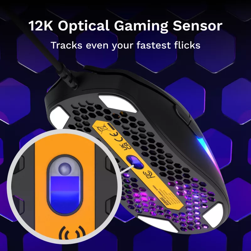 Mysz Glorious Gaming Model O Eternal praworęczna USB Typu-A Optyczna 12000 DPI