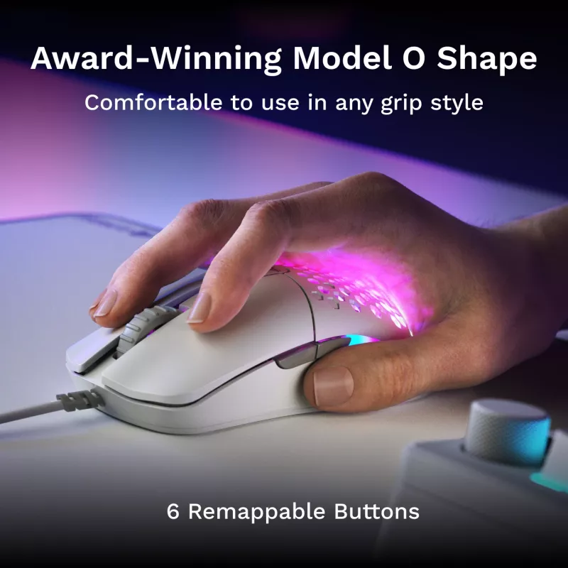Mysz Glorious Gaming Model O Eternal praworęczna USB Typ-A Optyczna 12000 DPI