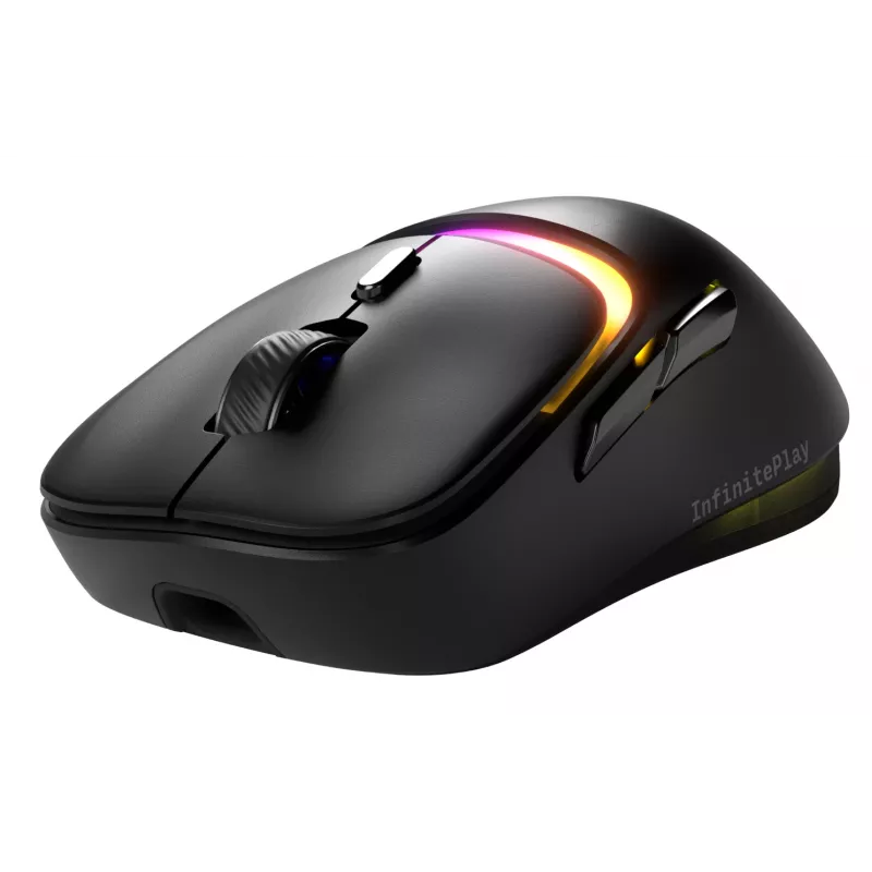 Glorious Gaming Model D3 Bezprzewodowa mysz gamingowa - System wymiennych baterii InfinitePlay, Polling 8 kHz, Przełączniki optyczne o wytrzymałości 130 mln kliknięć, Ultralekka 69 g, Sensor optyczny 30 000 DPI, RGB - Czarna