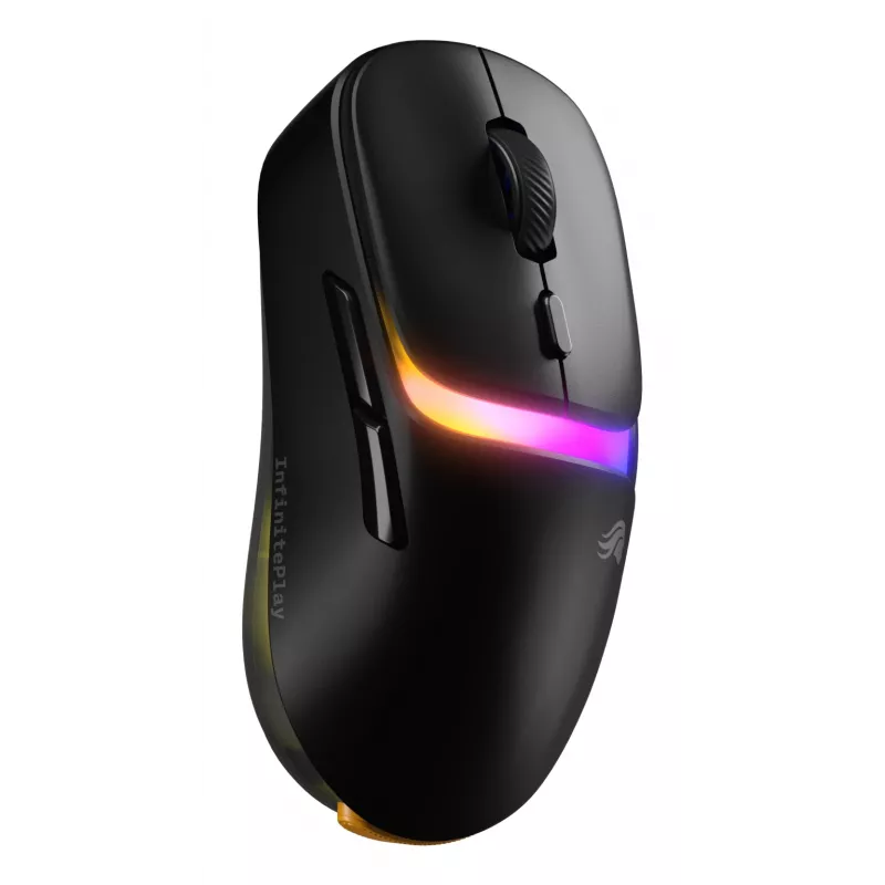 Glorious Gaming Model D3 Bezprzewodowa mysz gamingowa - System wymiennych baterii InfinitePlay, Polling 8 kHz, Przełączniki optyczne o wytrzymałości 130 mln kliknięć, Ultralekka 69 g, Sensor optyczny 30 000 DPI, RGB - Czarna