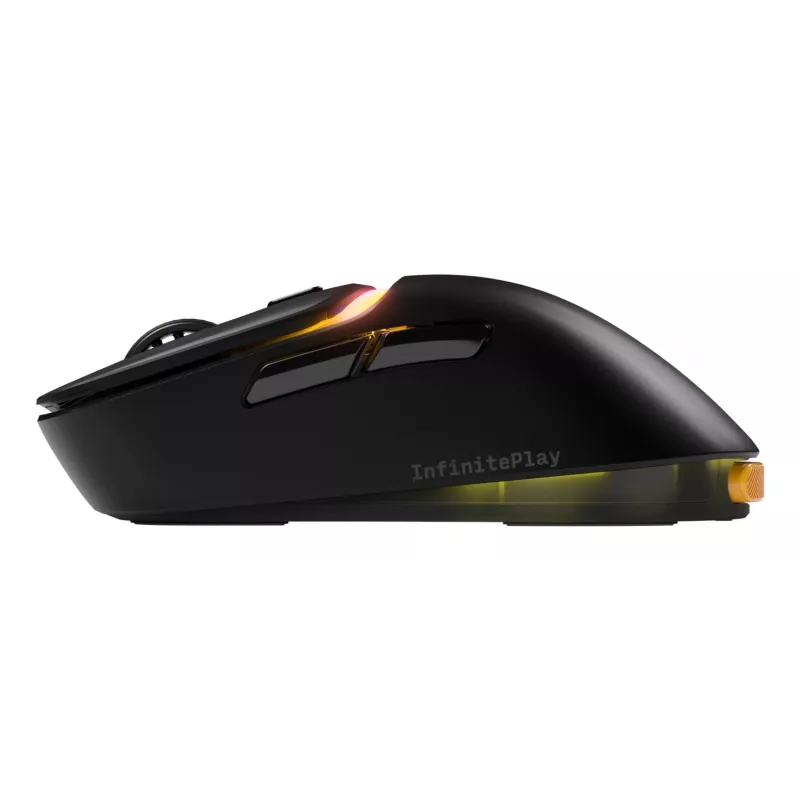Glorious Gaming Model D3 Bezprzewodowa mysz gamingowa - System wymiennych baterii InfinitePlay, Polling 8 kHz, Przełączniki optyczne o wytrzymałości 130 mln kliknięć, Ultralekka 69 g, Sensor optyczny 30 000 DPI, RGB - Czarna