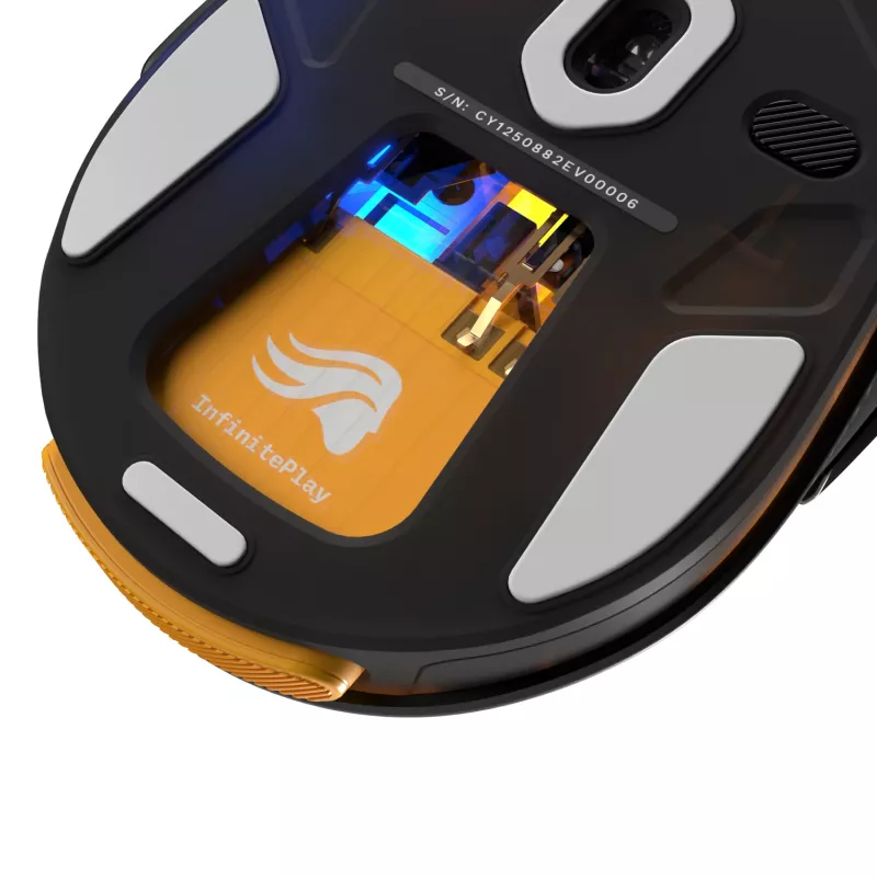 Glorious Gaming Model D3 Bezprzewodowa mysz gamingowa - System wymiennych baterii InfinitePlay, Polling 8 kHz, Przełączniki optyczne o wytrzymałości 130 mln kliknięć, Ultralekka 69 g, Sensor optyczny 30 000 DPI, RGB - Czarna
