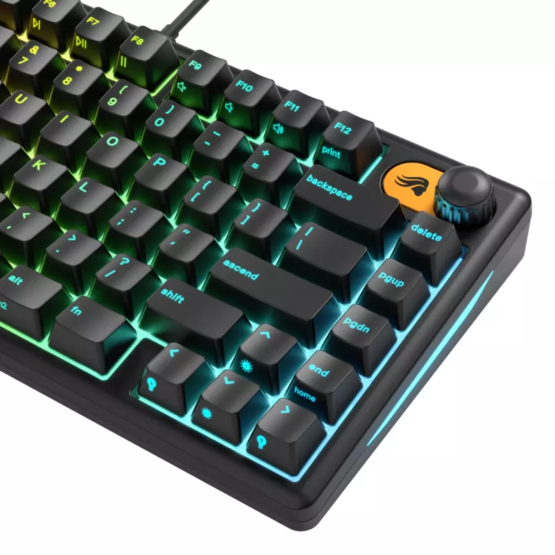 Klawiatura Glorious Gaming GMBK 75% USB QWERTY US English Czarna