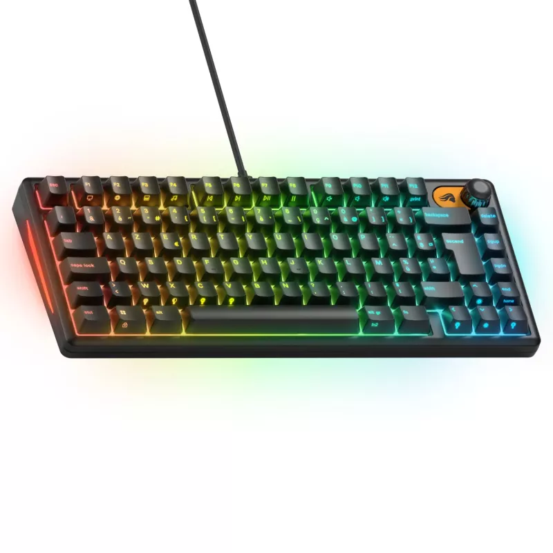 Glorious Gaming GMBK 75% klawiatura USB AZERTY francuska czarna