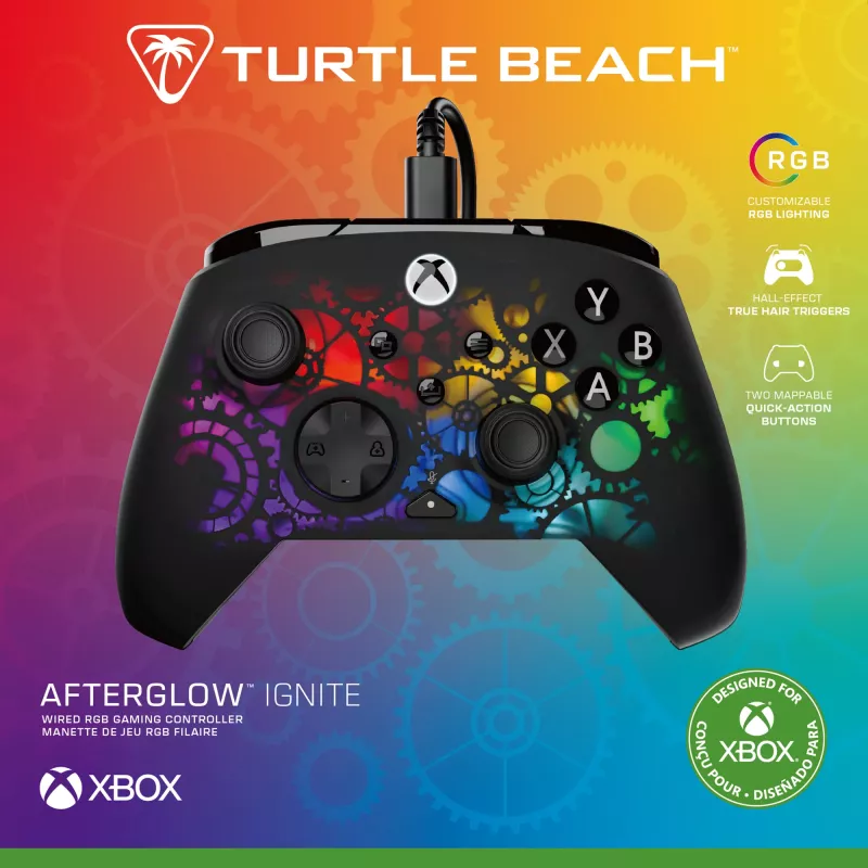 Gamepad Turtle Beach Afterglow Ignite Wired RGB kontroler konfigurowalne podświetlenie RGB programowalne przyciski
