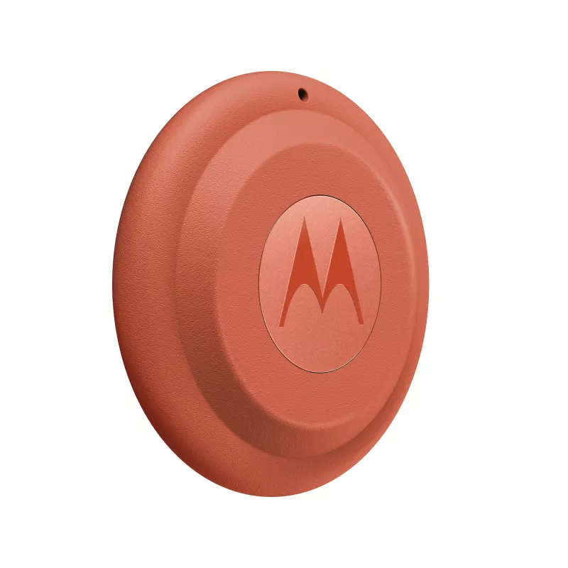 Finder Motorola moto tag 2 — uniwersalny lokalizator, pomarańczowy, bateria CR2032, do 14400 h, 7,4 g, Ø 31,9 mm, 8 mm