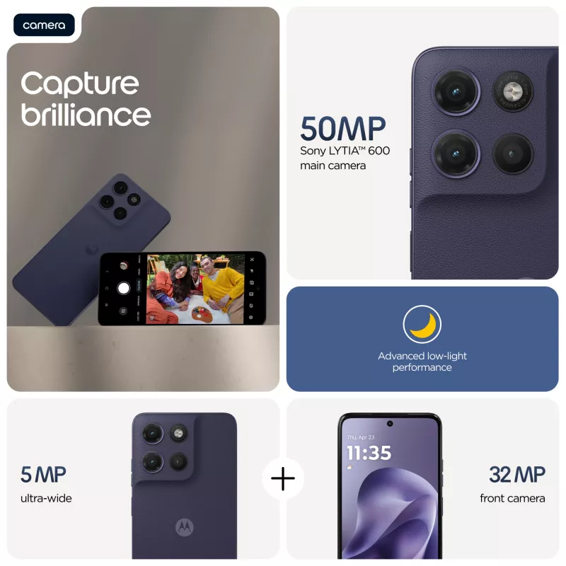 Motorola moto g17 17,1 cm (6,72 cala) Dual SIM Android 15 USB Type-C 8 GB 128 GB 5200 mAh fioletowy