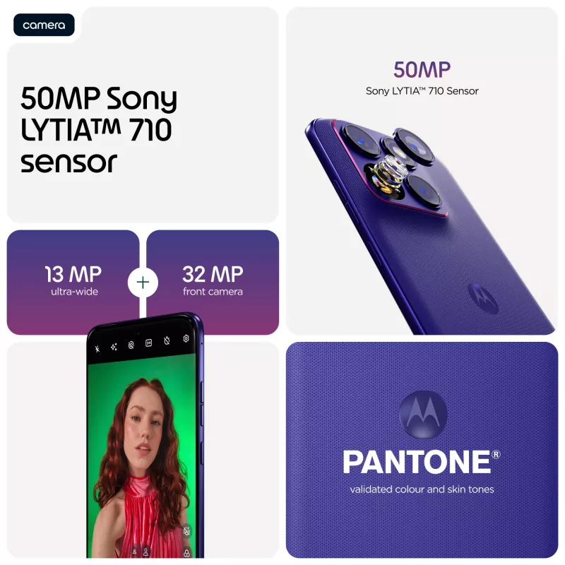 Motorola edge 70 fusion 17.2 cm (6.78 inch) Dual SIM Android 16.0 5G USB Type-C 12 GB 256 GB 7000 mAh Violet